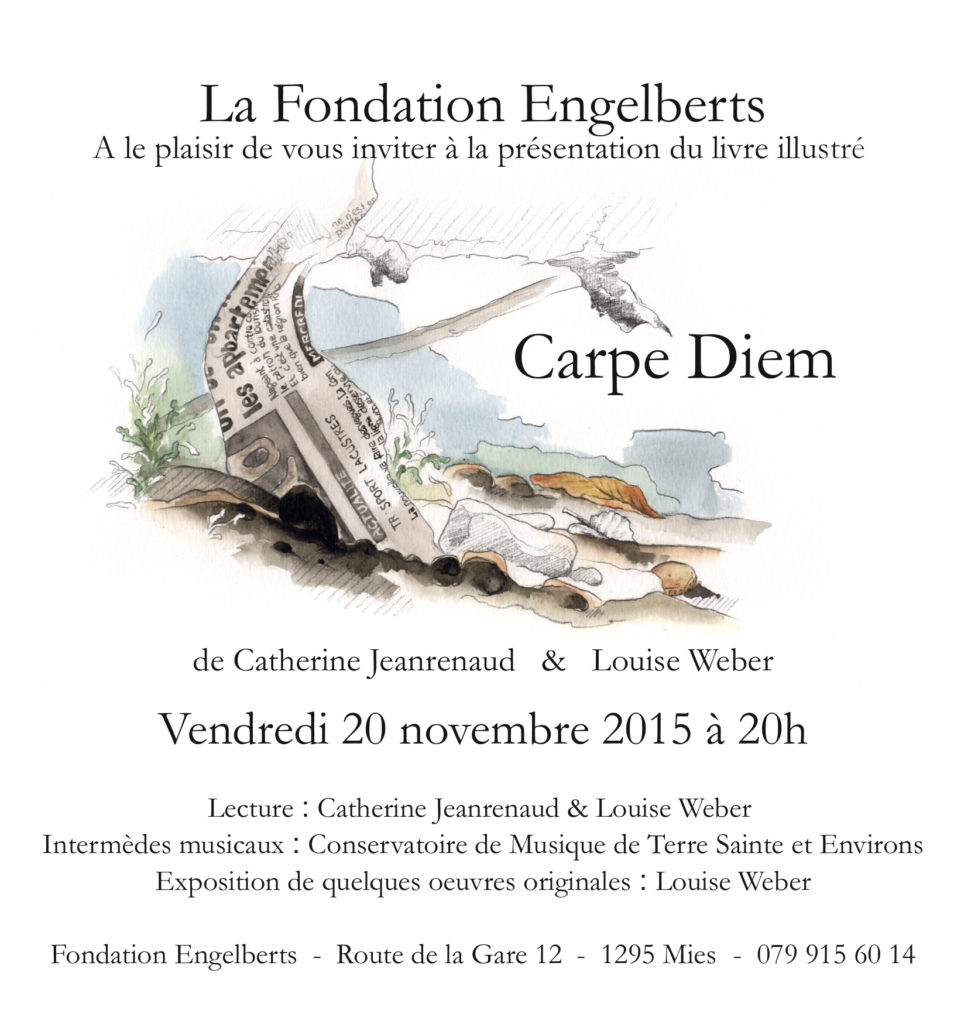 Carpe Diem premiere de couverture affiche parution Carpe Diem, le livre